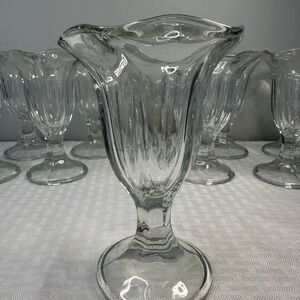 Vintage Ice Cream Parlor Glass Sundae Parfait Dessert Cup